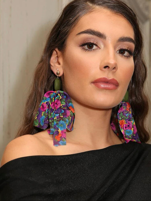 Floral Tie earrings