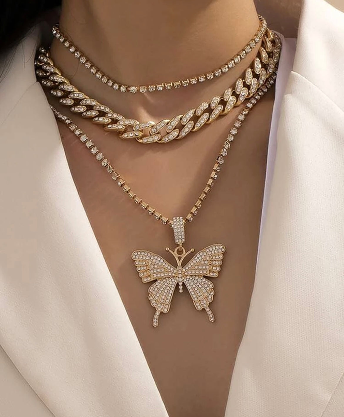 Bling Butterfly necklace