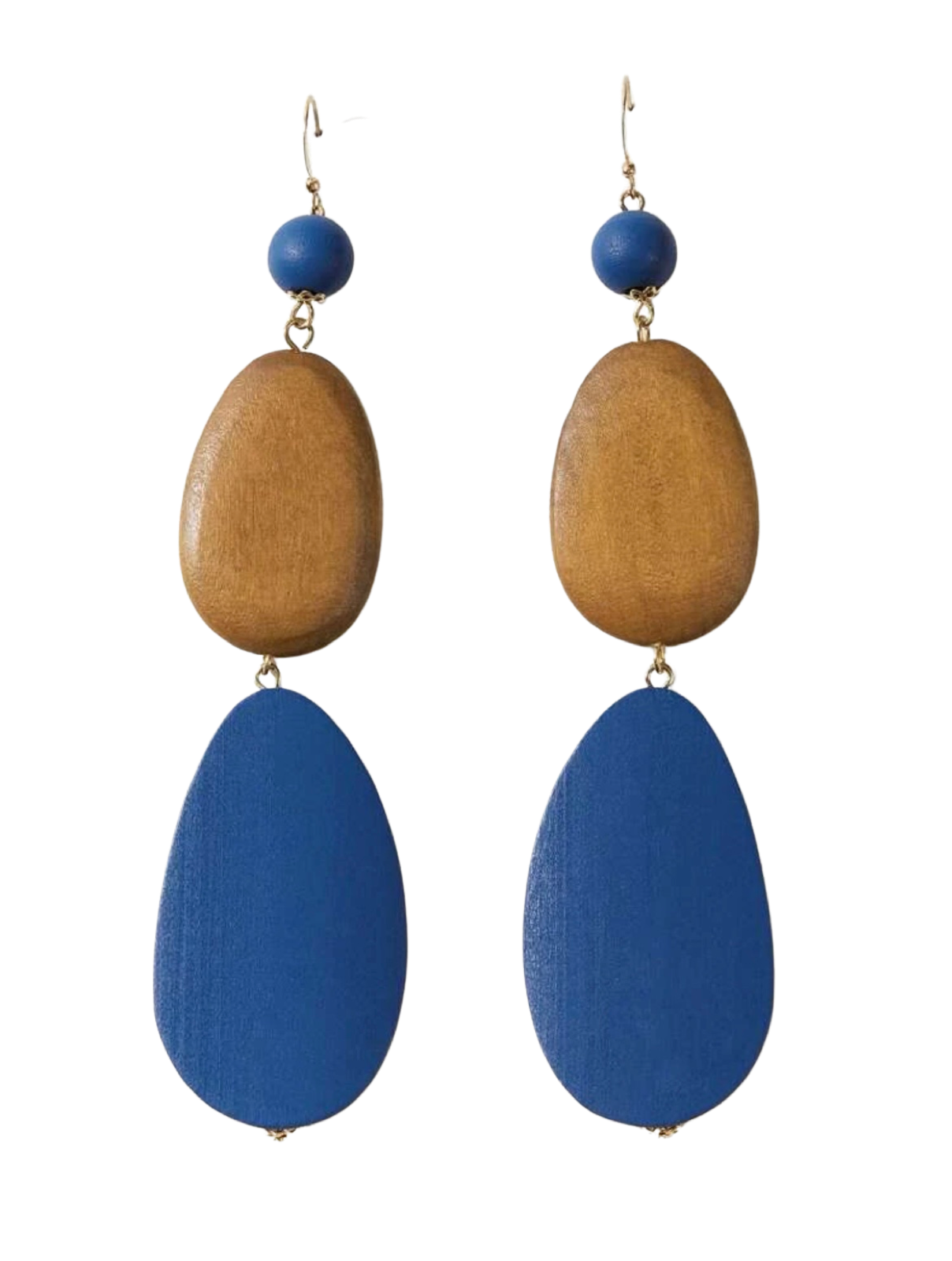 Blue Wood earrings